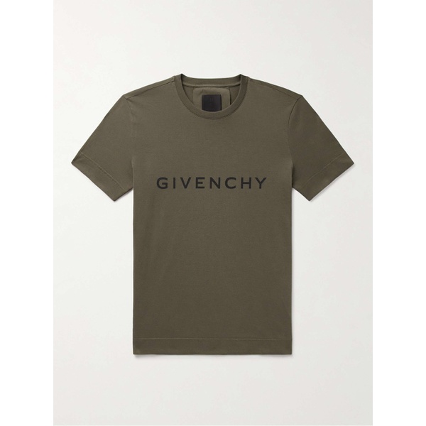 지방시 지방시 GIVENCHY Slim-Fit Logo-Print Cotton-Jersey T-Shirt 1647597322955639