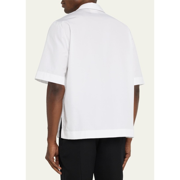 지방시 지방시 Givenchy Mens Boxy-Fit Logo Camp Shirt 4445281