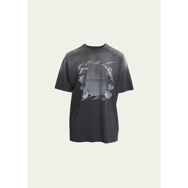 지방시 Givenchy Mens Distressed Graphic T-Shirt 4623105