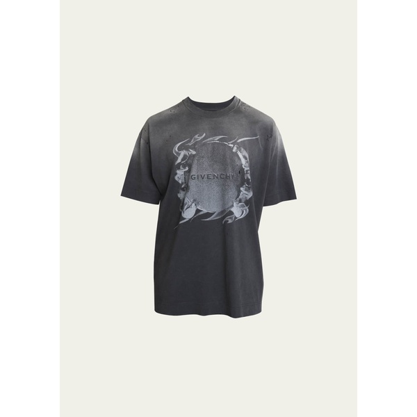 지방시 지방시 Givenchy Mens Distressed Graphic T-Shirt 4623105