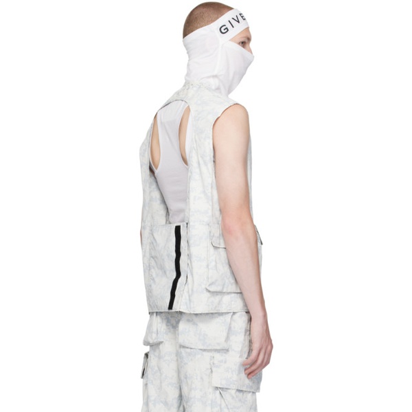 지방시 지방시 Givenchy White & Gray Camo Vest 231278M180011