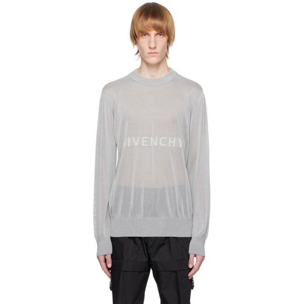 지방시 지방시 Givenchy Gray Reflective Sweater 231278M201011