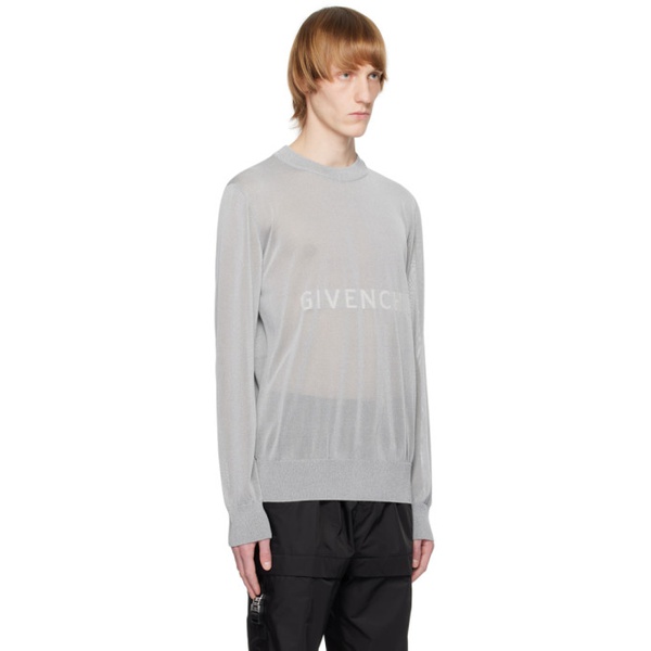 지방시 지방시 Givenchy Gray Reflective Sweater 231278M201011