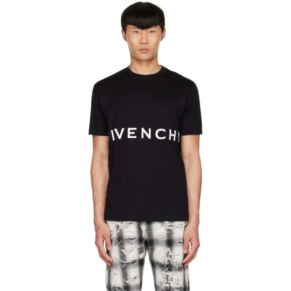 지방시 지방시 Givenchy Black 4G T-Shirt 222278M213001