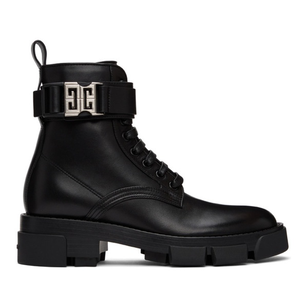지방시 지방시 Givenchy Black Terra Combat Boots 221278F113002
