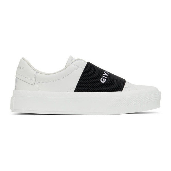 지방시 지방시 Givenchy White & Black City Court Slip-On Sneaker 221278F128005