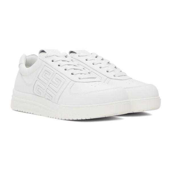 지방시 지방시 Givenchy White G4 Sneakers 231278F128013