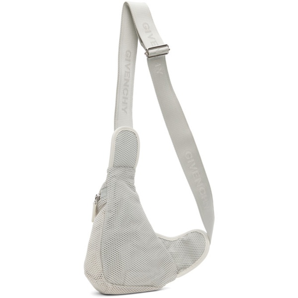 지방시 지방시 Givenchy Gray Small G-Zip Triangle Bag 232278M170013