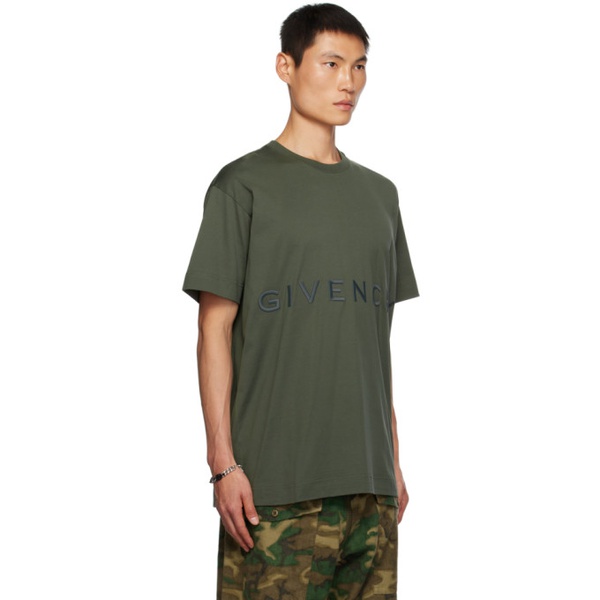 지방시 지방시 Givenchy Green 4G T-Shirt 232278M213041