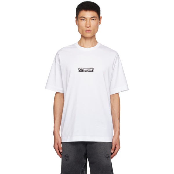 지방시 지방시 Givenchy White Printed T-Shirt 232278M213043