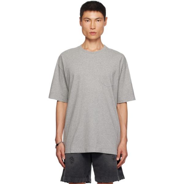 지방시 지방시 Givenchy Gray Front Pocket T-Shirt 232278M213044