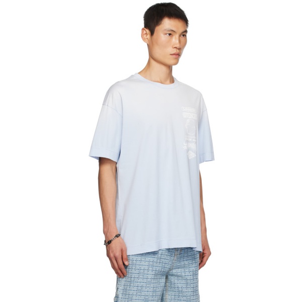 지방시 지방시 Givenchy Blue 4G Butterfly T-Shirt 232278M213046