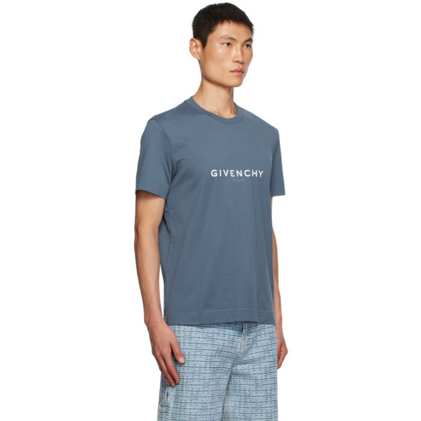 지방시 지방시 Givenchy Blue Reverse T-Shirt 232278M213039