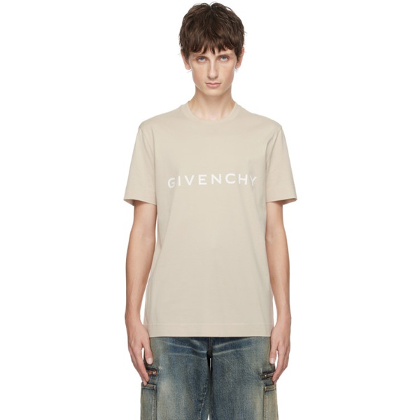 지방시 지방시 Givenchy Beige Archetype T-Shirt 232278M213040