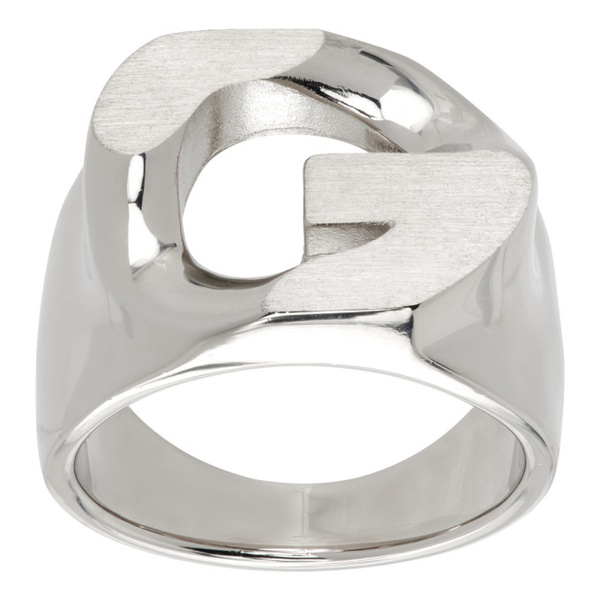 지방시 지방시 Givenchy Silver G Chain Ring 241278M147006
