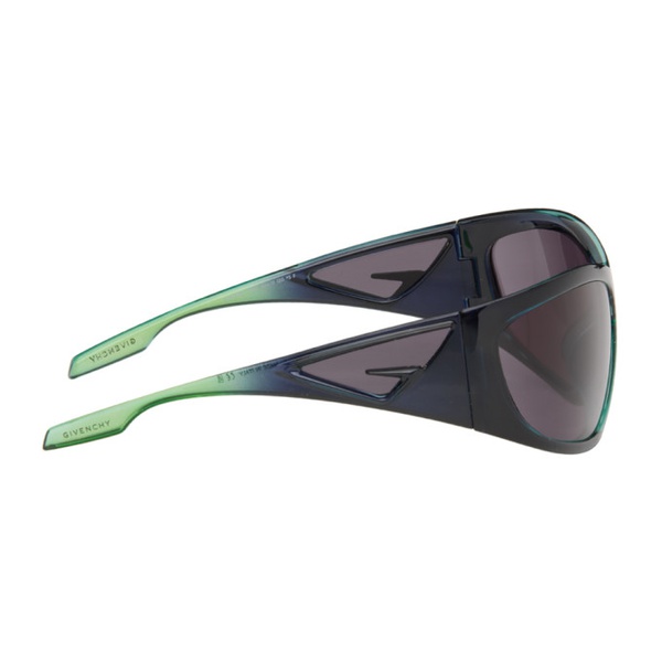 지방시 지방시 Givenchy Green & Blue Giv Cut Sunglasses 241278M134025