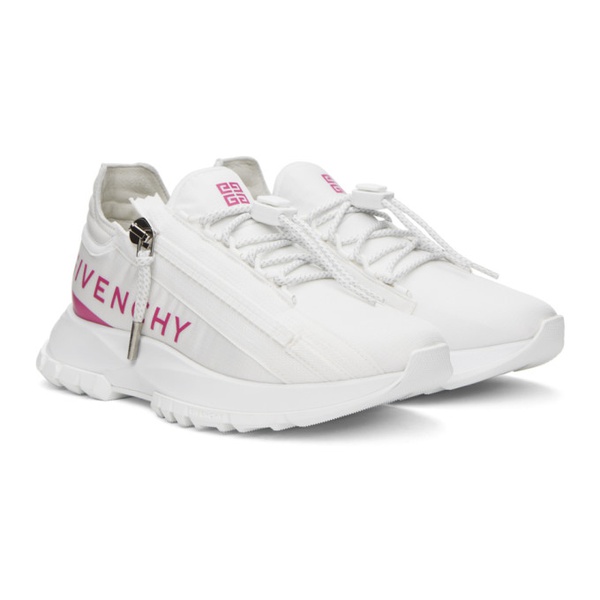 지방시 지방시 Givenchy White & Pink Spectre Sneakers 232278F128008