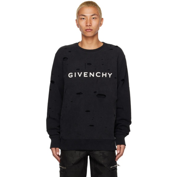 지방시 지방시 Givenchy Black Archetype Sweatshirt 231278M204004