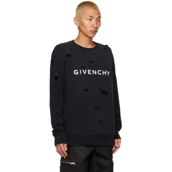 지방시 지방시 Givenchy Black Archetype Sweatshirt 231278M204004