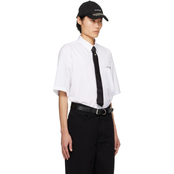 지방시 지방시 Givenchy White Spread Collar Shirt 241278M192008