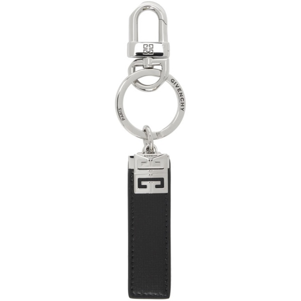 지방시 지방시 Givenchy Black & Silver 4G Classic Keychain 241278M148000