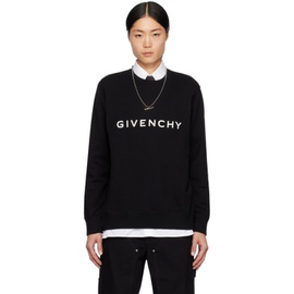 지방시 Givenchy Black Slim Fit Sweatshirt 241278M204006