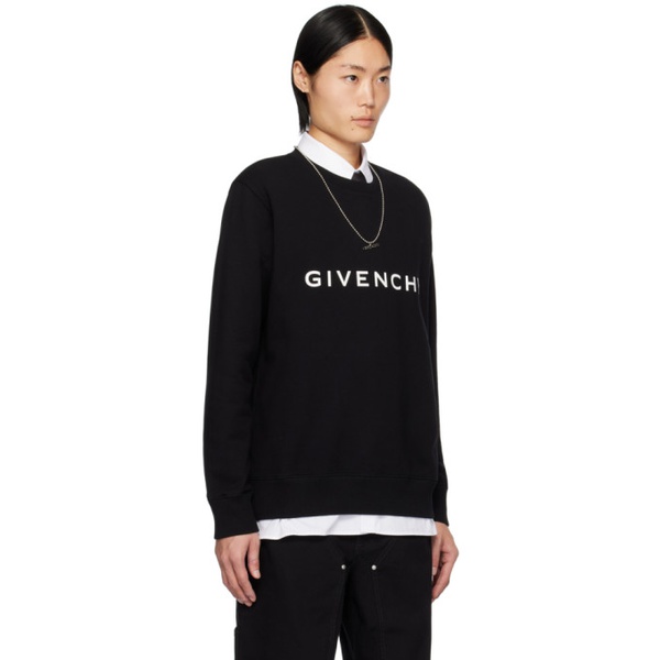 지방시 지방시 Givenchy Black Slim Fit Sweatshirt 241278M204006