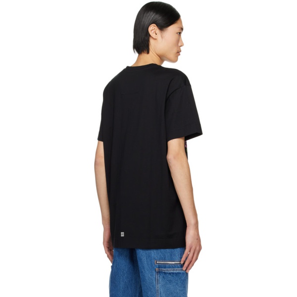지방시 지방시 Givenchy Black Bonded T-Shirt 241278M213042