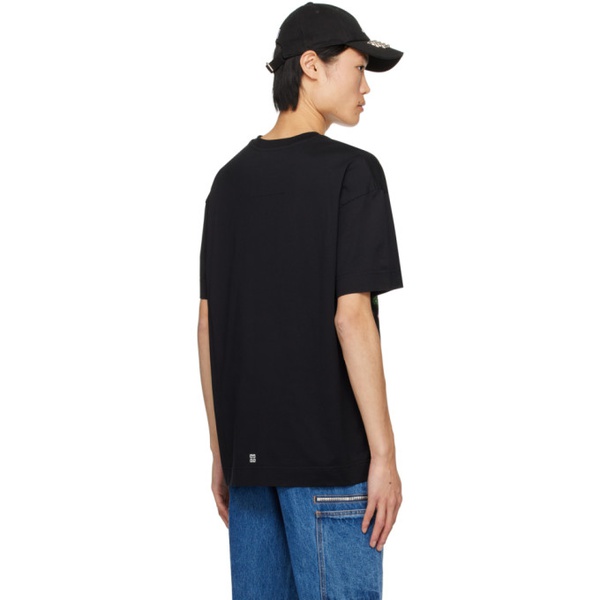 지방시 지방시 Givenchy Black Printed T-Shirt 241278M213006