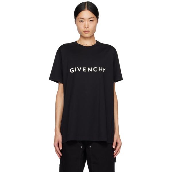 지방시 지방시 Givenchy Black Archetype T-Shirt 241278M213015