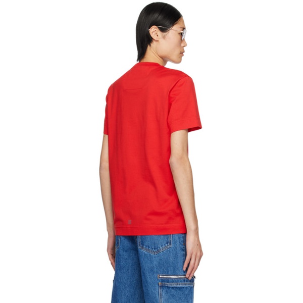 지방시 지방시 Givenchy Red 4G Stars T-Shirt 241278M213031
