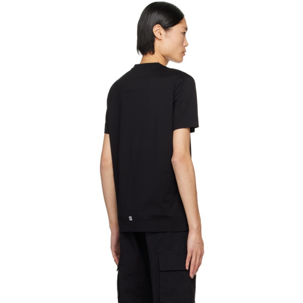 지방시 지방시 Givenchy Black Bonded T-Shirt 241278M213032