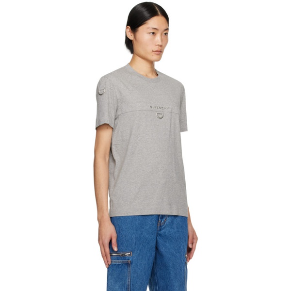 지방시 지방시 Givenchy Gray Hardware T-Shirt 241278M213001