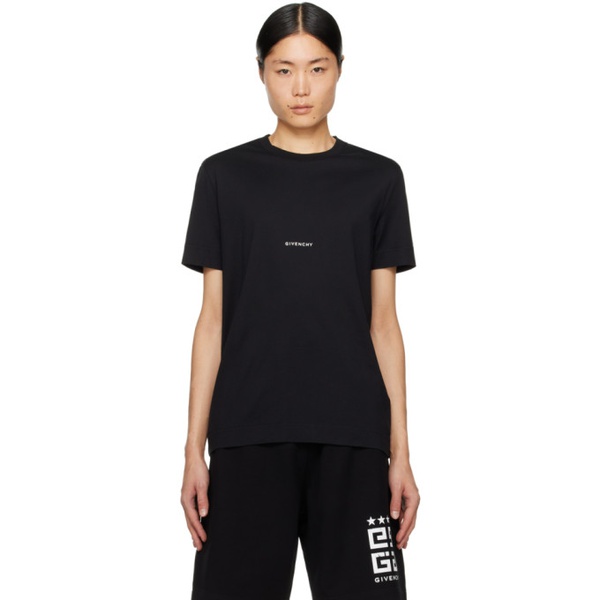 지방시 지방시 Givenchy Black Printed T-Shirt 241278M213012