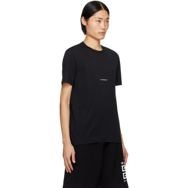 지방시 지방시 Givenchy Black Printed T-Shirt 241278M213012
