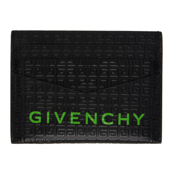 지방시 지방시 Givenchy Black 4G Micro Leather Card Holder 241278M163004