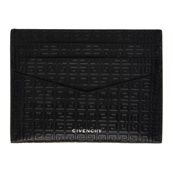 지방시 지방시 Givenchy Black 4G Micro Leather Card Holder 241278M163004