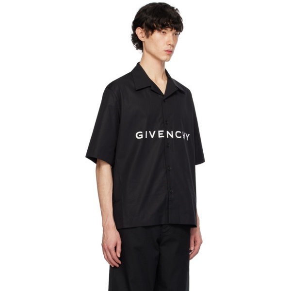 지방시 지방시 Givenchy Black Boxy-Fit Shirt 241278M192013