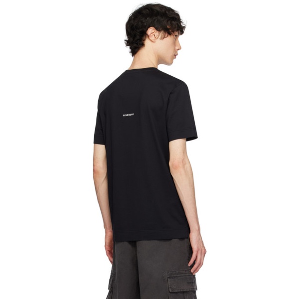 지방시 지방시 Givenchy Black Embroidered T-Shirt 241278M213016