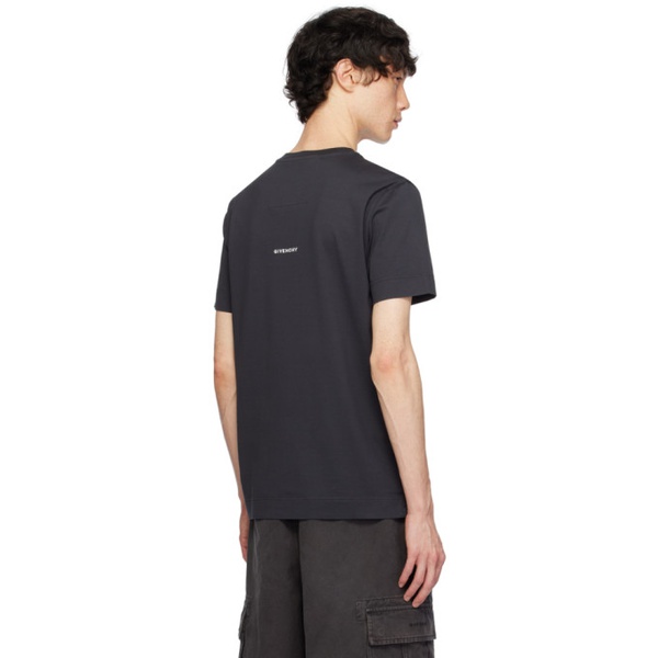 지방시 지방시 Givenchy Gray Embroidered T-Shirt 241278M213026