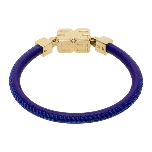 지방시 지방시 Givenchy Blue G Cube Leather Bracelet 241278M142004