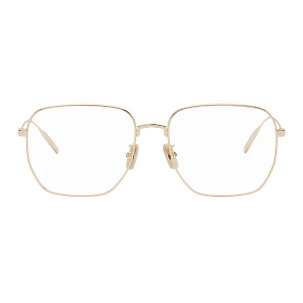 지방시 지방시 Givenchy Gold Square Glasses 241278F004032