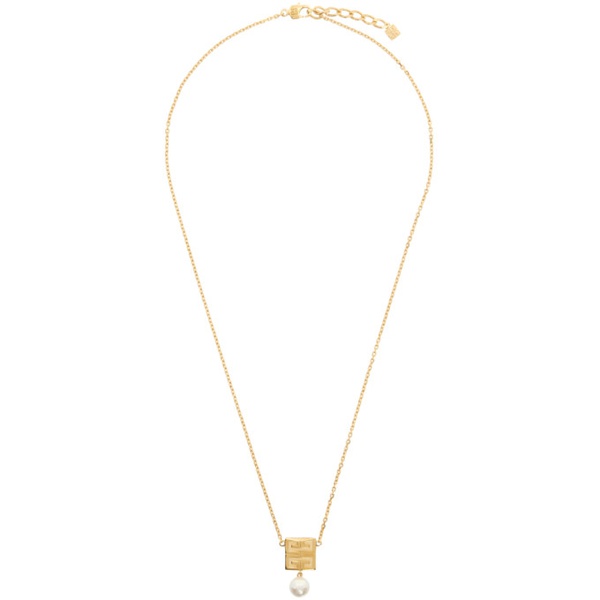 지방시 지방시 Givenchy Gold 4G Pearl Necklace 241278F023010