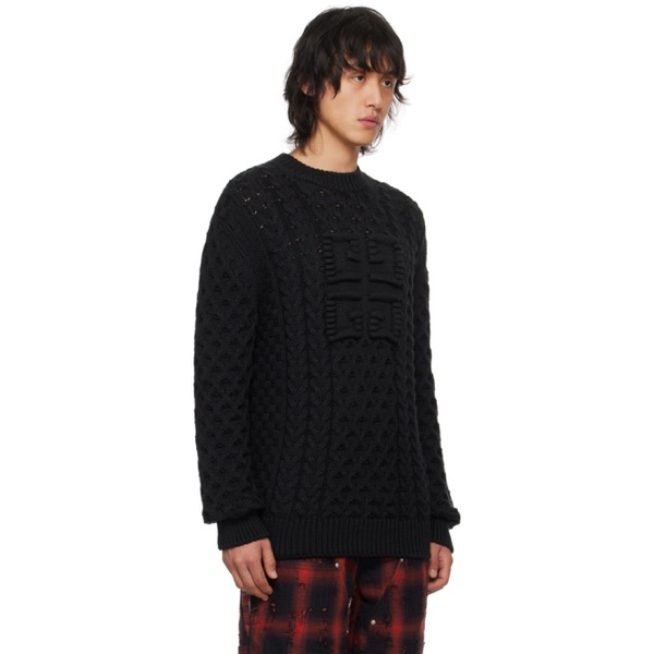 지방시 지방시 Givenchy Black 4G Sweater 241278M204002