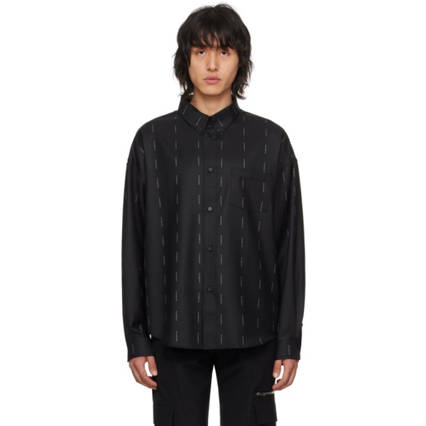 지방시 지방시 Givenchy Black Jacquard Shirt 241278M192012