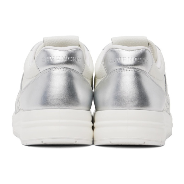 지방시 지방시 Givenchy White & Silver G4 Sneakers 241278M237008