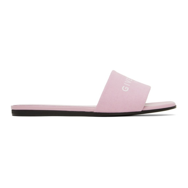 지방시 지방시 Givenchy Pink 4G Flat Sandals 241278F124003