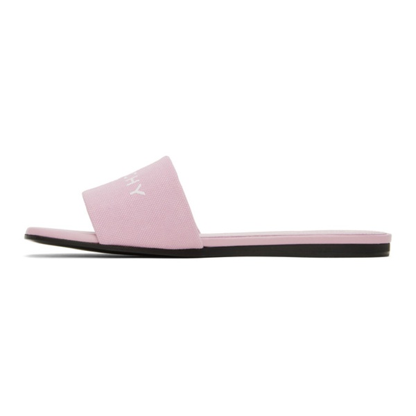 지방시 지방시 Givenchy Pink 4G Flat Sandals 241278F124003