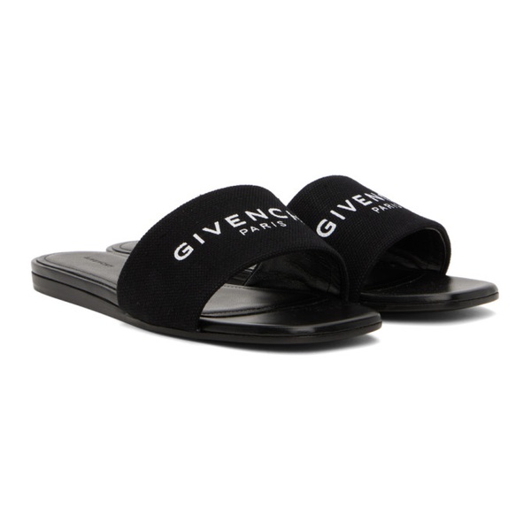 지방시 지방시 Givenchy Black 4G Flat Sandals 241278F125010
