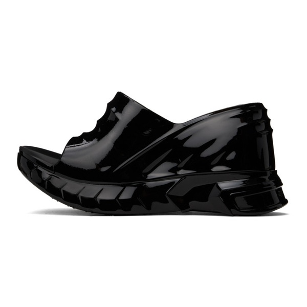 지방시 지방시 Givenchy Black Marshmellow Wedge Heeled Sandals 241278F125011